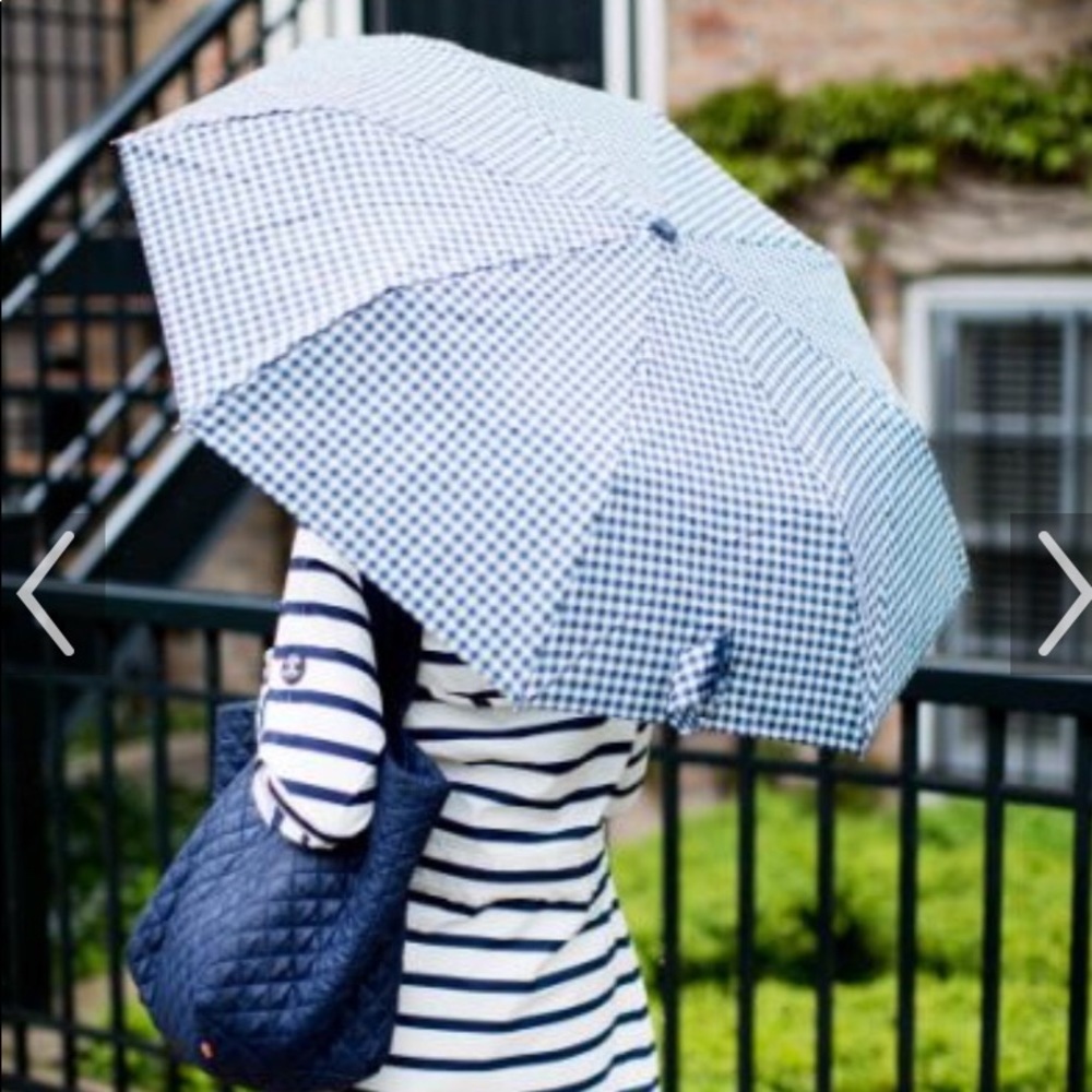 New in bag J Crew Gingham Umbrella